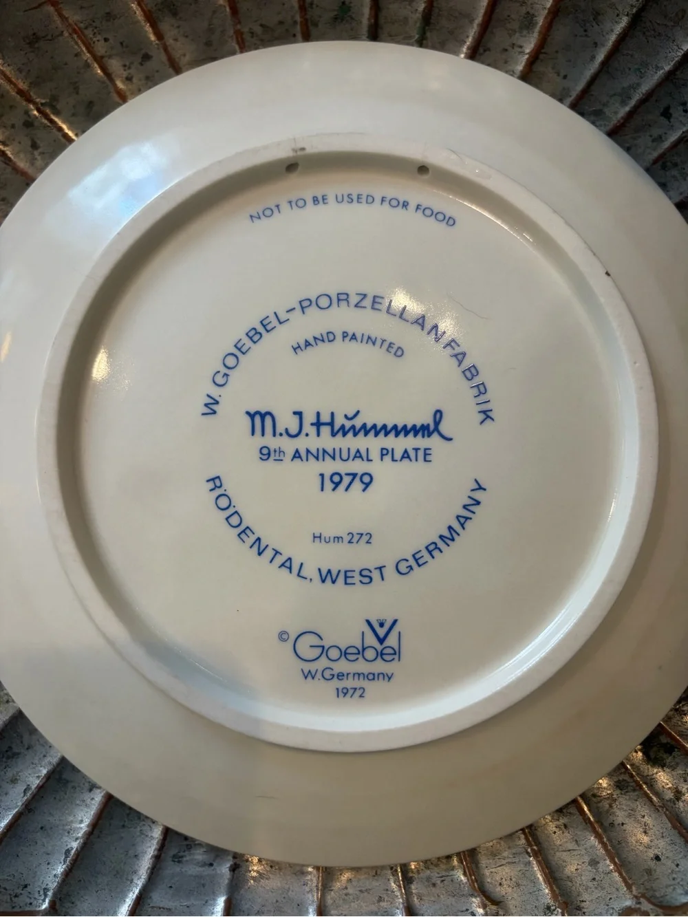 Vintage 1979 and 1980 Hummel Decorative Wall Plate